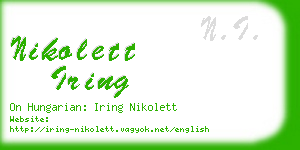 nikolett iring business card